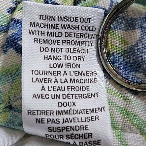 Northern Reflections Pants Womens XL Floral Cropped Wide Leg Pull On Linen Blend - Picture 11 of 16